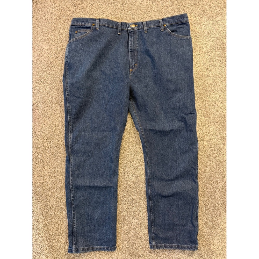 Wrangler Jeans Mens 46x32 Blue 47 Regular Fit Advanced Comfort Stretch Denim